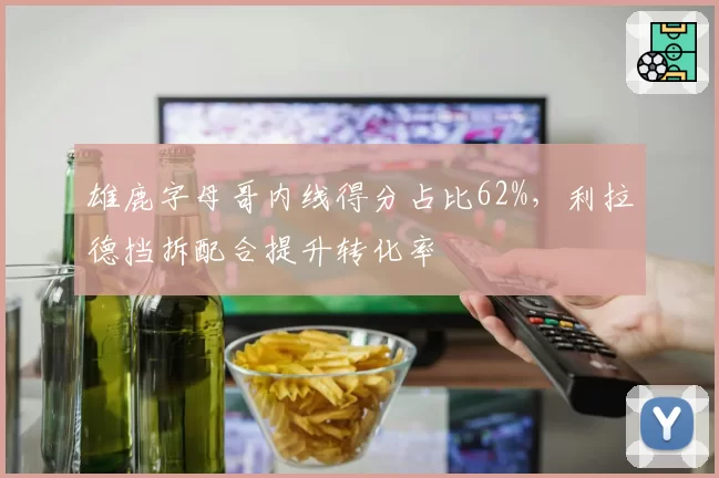 雄鹿字母哥内线得分占比62%，利拉德挡拆配合提升转化率